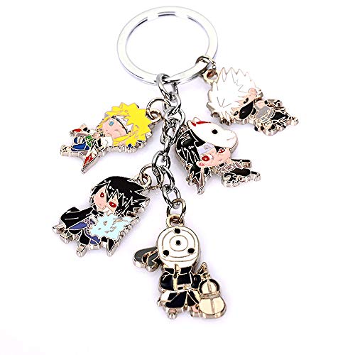 Multiculture sleutelhanger met 5 mini chibi figuren