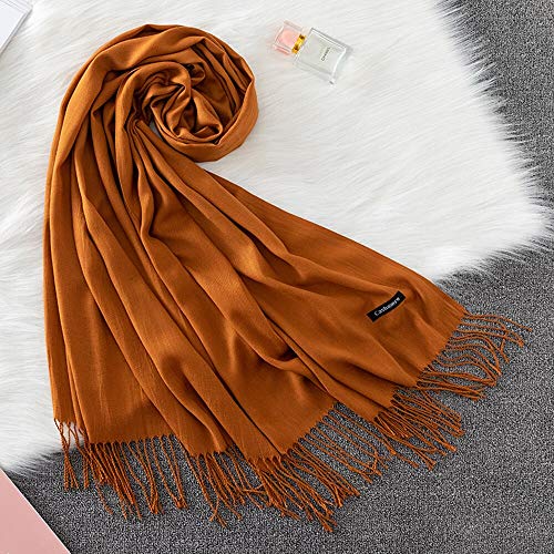 FBFG soild kasjmier vrouwen sjaal winter warme sjaal en wraps hijab winkel pashmina lange vrouwelijke foulard hoofd sjaals geblazen