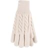 Heat Holders Dames Thermische Kabel Knit 2.3 tog Heatweaver Handschoenen, Crème, S/M