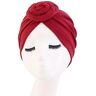 YJHLY Donut Flower Night Hoofdstuk Solid Sleep Sating Care Slaapmuts Nachthoofdstuk voor Vrouwen Hoofdstuk Unisex Rood