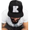 4sold ABC Letter Snapback Cap in zwart/Wit met letters A tot Z