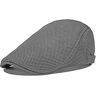 HNJKJEU Newsboy Flatcap platte pet voor heren, zomerhoed, platte pet, platte pet, platte pet, platte pet, platte pet, verstelbaar, 55 cm 60 cm, donkergrijs, 55/60 cm