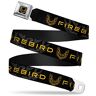 Buckle-Down Riem Full Color Seatbelt Belt-Pontiac Firebird/Logo Black/Grays/Golds Webbing Grtel, meerkleurig, 4 cm breed-61/97 cm lengte