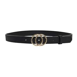 ONLY Onlrasmi PU Jeans Belt Noos Damesriem, Zwart/Detail: Black/Gold Buckle, 95 ONLY Onlrasmi PU Jeans Belt Noos Damesriem, Zwart/Detail: Black/Gold Buckle, 95