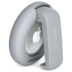Belkin Apple AirTag-houder met clip, Stevige, beschermende houder met sleutelhanger, Sleutelring voor Air Tag, Accessoire dat beschermt tegen krassen – Lichtgrijs Belkin Apple AirTag-houder met clip, Stevige, beschermende houder met sleutelhanger, Sleutelring voor Air Tag, Accessoire dat beschermt tegen krassen – Lichtgrijs