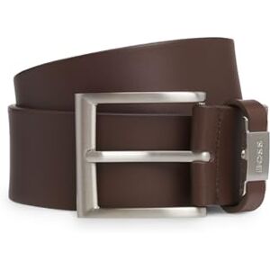 Boss Connio Herenriem van Italiaans leer met metalen logo, Bruin Boss Connio Herenriem van Italiaans leer met metalen logo, Bruin