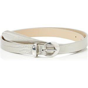 PIECES Dames Pcfolisia Croco Jeans Riem, zilver/detail: zilver, 90 PIECES Dames Pcfolisia Croco Jeans Riem, zilver/detail: zilver, 90