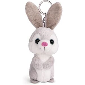 NICI Sleutelhanger konijn Fynn Fluffy 10cm grijs Duurzame metgezel knuffeldierhanger met sleutelhanger voor sleutelkoord, sleutelring en sleutelhouder NICI Sleutelhanger konijn Fynn Fluffy 10cm grijs Duurzame metgezel knuffeldierhanger met sleutelhanger voor sleutelkoord, sleutelring en sleutelhouder