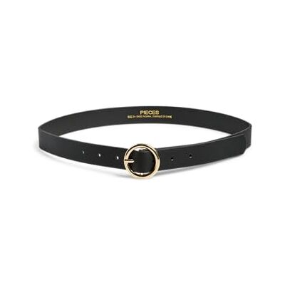 PIECES Pcbonna Jeans Riem Noos, Detail: Gouden Gesp/Zwart, 90 PIECES Pcbonna Jeans Riem Noos, Detail: Gouden Gesp/Zwart, 90