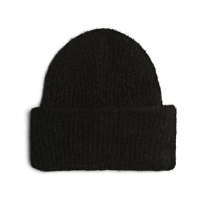 PIECES Pcbera Alpaca Wool Hood Noos Beanie-muts voor dames, zwart, Eén maat PIECES Pcbera Alpaca Wool Hood Noos Beanie-muts voor dames, zwart, Eén maat
