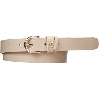 Tommy Hilfiger Dames Riem Essential Moeiteloos 2.5 Leer, Beige (Witte Klei), 135 Tommy Hilfiger Dames Riem Essential Moeiteloos 2.5 Leer, Beige (Witte Klei), 135
