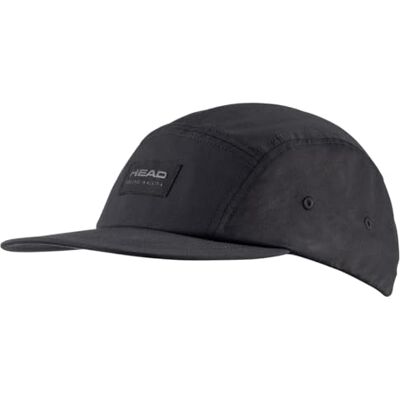 HEAD Uniseks Volwassen Five Panel Tour Cap, zwart, één maat HEAD Uniseks Volwassen Five Panel Tour Cap, zwart, één maat
