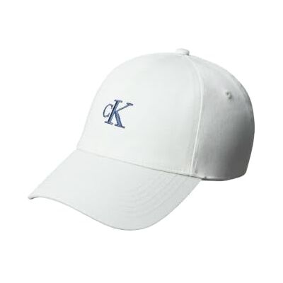 Calvin Monologo Cap voor dames met print, Lv04K5027G, wit, één maat Calvin Monologo Cap voor dames met print, Lv04K5027G, wit, één maat