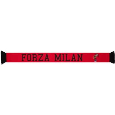 A.C. Milan AC Milan Officiële sjaal van acryl, officieel product van Forza Milaan met teddy A.C. Milan AC Milan Officiële sjaal van acryl, officieel product van Forza Milaan met teddy