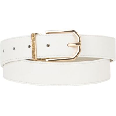 Valentino riem Double Belt W115 Bianco/Ecru Oro wit beige inkortbaar omkeerbaar Valentino riem Double Belt W115 Bianco/Ecru Oro wit beige inkortbaar omkeerbaar