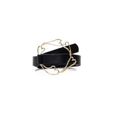Desigual BELT_ZALIO HEARTS_LEATHER, 2000 ZWART, U, Zwart, One Size Desigual BELT_ZALIO HEARTS_LEATHER, 2000 ZWART, U, Zwart, One Size