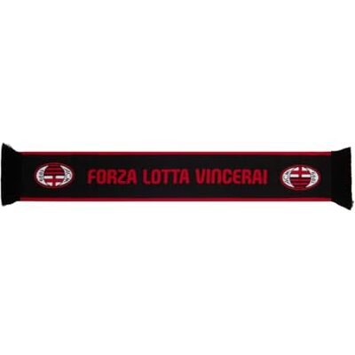A.C. Milan AC Milan Sjaal Forza Lotta Vincerai, officieel product, Rood/Zwart, One size A.C. Milan AC Milan Sjaal Forza Lotta Vincerai, officieel product, Rood/Zwart, One size