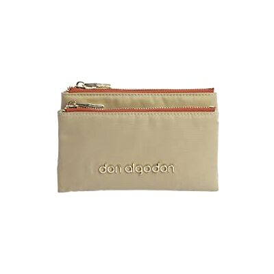 DON ALGODON Dames portemonnee met kaartenvak voor dames damesportemonnee en portemonnee voor dames Simona, Beige, Standaard, Portemonnee DON ALGODON Dames portemonnee met kaartenvak voor dames damesportemonnee en portemonnee voor dames Simona, Beige, Standaard, Portemonnee