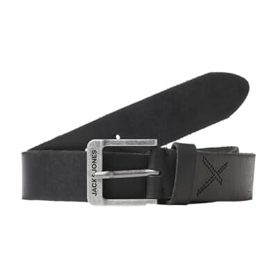 JACK & JONES Casual Echtlederen Riem Klassieke Lederen Riemen met Gaten JACROCK, Colour:Black, Size:95 JACK & JONES Casual Echtlederen Riem Klassieke Lederen Riemen met Gaten JACROCK, Colour:Black, Size:95