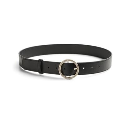 PIECES Pcnyana Glitter Buckle Jeans Belt, Zwart/Detail: gouden trim, 90 PIECES Pcnyana Glitter Buckle Jeans Belt, Zwart/Detail: gouden trim, 90