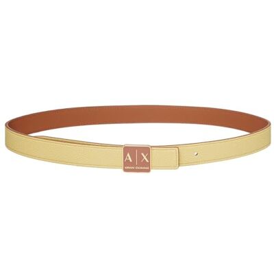 Giorgio Armani Sustainable, omkeerbare riem met gesp met logo, whiskey/light Bamboo, 70, Whiskey/Light Bamboo, 70 Giorgio Armani Sustainable, omkeerbare riem met gesp met logo, whiskey/light Bamboo, 70, Whiskey/Light Bamboo, 70