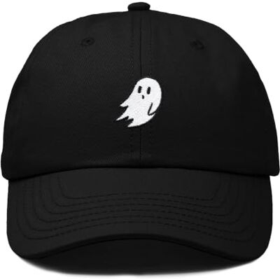 DALIX Geest borduurwerk papa hoed honkbalpet schattig Halloween, Zwart, one size DALIX Geest borduurwerk papa hoed honkbalpet schattig Halloween, Zwart, one size