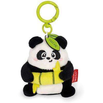 Legami Super Soft! Panda sleutelhanger, pluche sleutelhanger, hanger met gegraveerde boodschap en karabijnhaak gemaakt van zink, 7 x 11 cm, Zwart, S Legami Super Soft! Panda sleutelhanger, pluche sleutelhanger, hanger met gegraveerde boodschap en karabijnhaak gemaakt van zink, 7 x 11 cm, Zwart, S