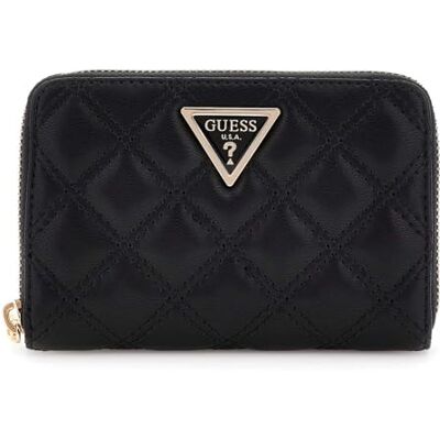 GUESS portemonnee Giully II SLG Medium Zip Around Wallet Black zwart GUESS portemonnee Giully II SLG Medium Zip Around Wallet Black zwart