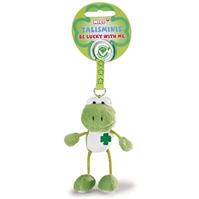 NICI Sleutelhanger Talisminis kikker 7cm groen Knuffeldierhanger met sleutelhanger voor sleutelkoord, sleutelring en sleutelhouder geluksbrenger zakje bedel met boodschap NICI Sleutelhanger Talisminis kikker 7cm groen Knuffeldierhanger met sleutelhanger voor sleutelkoord, sleutelring en sleutelhouder geluksbrenger zakje bedel met boodschap