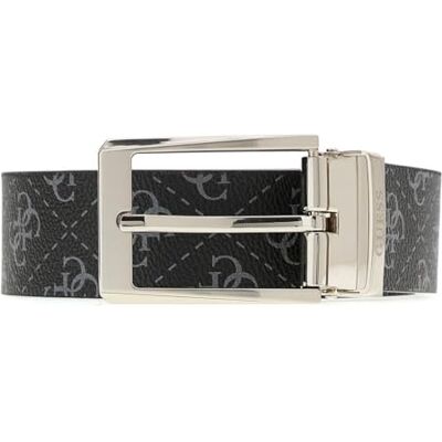 GUESS riem Milano Adjustable & Reversible Belt H35 W105 Dark Black zwart inkortbaar omkeerbaar GUESS riem Milano Adjustable & Reversible Belt H35 W105 Dark Black zwart inkortbaar omkeerbaar