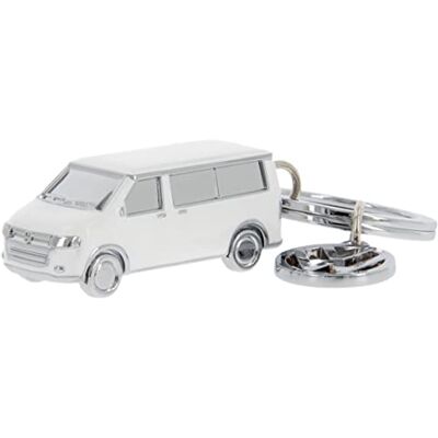 BRISA VW Collection Volkswagen 3D metalen sleutelhanger-ring-accessoire in T5/T6 Bulli Bus design (Classic Bus/Zilver) BRISA VW Collection Volkswagen 3D metalen sleutelhanger-ring-accessoire in T5/T6 Bulli Bus design (Classic Bus/Zilver)
