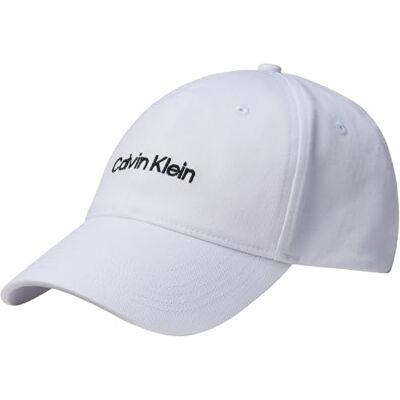 Calvin Heren Logo Borduurwerk Baseball Cap LV04D5003G, Wit (Helder Wit), One Size Calvin Heren Logo Borduurwerk Baseball Cap LV04D5003G, Wit (Helder Wit), One Size
