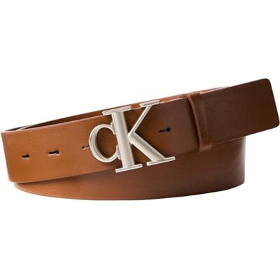 Calvin Buckle Tumbled Lv04d7016g riem, 35 mm, bruin (CK Cognac/Pewter), maat 105 voor heren, bruin (Ck cognac/Pewter), 105 Calvin Buckle Tumbled Lv04d7016g riem, 35 mm, bruin (CK Cognac/Pewter), maat 105 voor heren, bruin (Ck cognac/Pewter), 105
