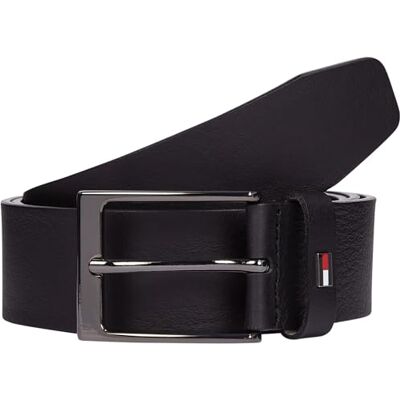 Tommy Hilfiger Heren 3,5 cm Layton lederen riem, zwart (zwart), 104,9 cm, Zwart, 105 Tommy Hilfiger Heren 3,5 cm Layton lederen riem, zwart (zwart), 104,9 cm, Zwart, 105