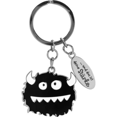 H:)PPY life H:PPY Life 74164 Sleutelhanger Monster met spreuk sterkte Hanger met sleutelring, in monstervorm, 7,5 cm, metaal grappig cadeau H:)PPY life H:PPY Life 74164 Sleutelhanger Monster met spreuk sterkte Hanger met sleutelring, in monstervorm, 7,5 cm, metaal grappig cadeau