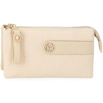 Pepe Jeans Joumma Bags Portefeuilles, casual, van kunstleer, Beige, Eén maat, Drievoudige portemonnee Pepe Jeans Joumma Bags Portefeuilles, casual, van kunstleer, Beige, Eén maat, Drievoudige portemonnee