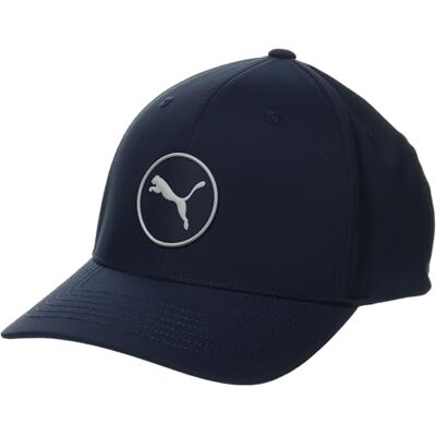 PUMA Golf Circle Cat Tech Pet voor heren, Diepe marine, Eén Maat PUMA Golf Circle Cat Tech Pet voor heren, Diepe marine, Eén Maat