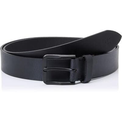 Calvin Jeans Herenriem Classic Flat van leer, zwart (zwart/zwart, andere versie), 110 Calvin Jeans Herenriem Classic Flat van leer, zwart (zwart/zwart, andere versie), 110