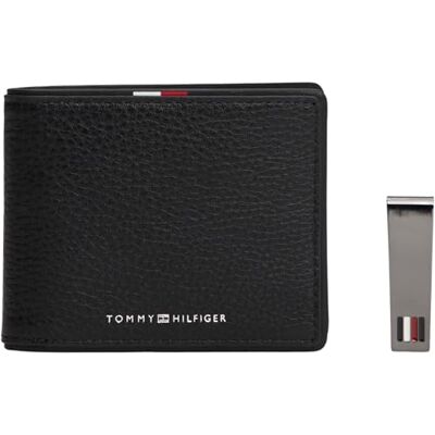 Tommy Hilfiger Heren TH Corp MINI CC portemonnee en clip AM0AM13607 geschenkpakket, zwart (zwart), één maat Tommy Hilfiger Heren TH Corp MINI CC portemonnee en clip AM0AM13607 geschenkpakket, zwart (zwart), één maat