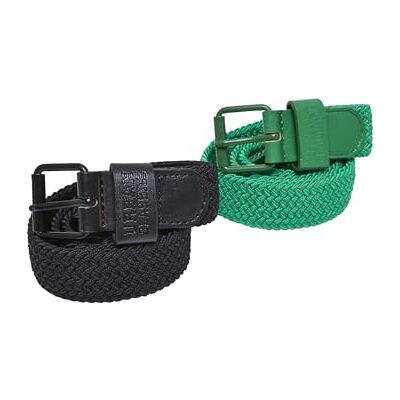 Urban Classics Accessoires Elastische riemset Kids, zwart/Bodegagreen, L/XL Urban Classics Accessoires Elastische riemset Kids, zwart/Bodegagreen, L/XL