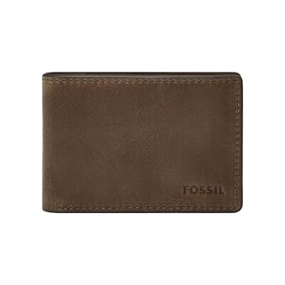 Fossil Derrick ML4702147 Grijze lederen portemonnee voor heren Fossil Derrick ML4702147 Grijze lederen portemonnee voor heren
