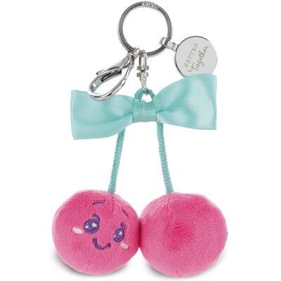 NICI 62833 Sleutel- en tassenhanger kersen, 7 cm, roze, veelzijdige hanger met elegante gravure-charme, perfect als sieradensieraad of sleutelhanger NICI 62833 Sleutel- en tassenhanger kersen, 7 cm, roze, veelzijdige hanger met elegante gravure-charme, perfect als sieradensieraad of sleutelhanger