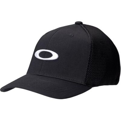 Oakley Unisex Golf Ellipse Mesh Hoed Cap, Zwart/Wit, S-M, Zwart/Wit, S-M Oakley Unisex Golf Ellipse Mesh Hoed Cap, Zwart/Wit, S-M, Zwart/Wit, S-M