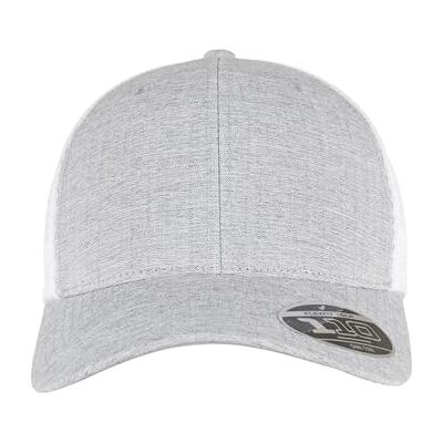 Flexfit Pet voor heren, Melange Zilver/Wit, one size Flexfit Pet voor heren, Melange Zilver/Wit, one size