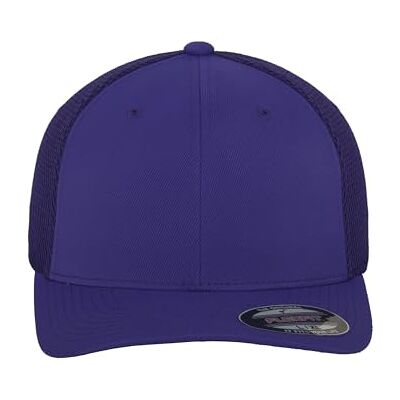 Flexfit Tactel Mesh Pet voor dames en heren, uniseks, voor volwassenen, paars, S-M Flexfit Tactel Mesh Pet voor dames en heren, uniseks, voor volwassenen, paars, S-M