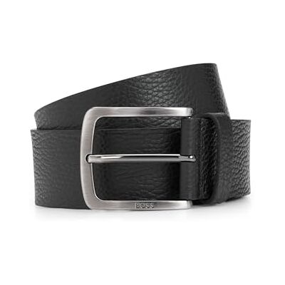 Boss Jor-Gr Sz40 Herenriem van generfd Italiaans leer met logo-gesp, zwart., 105 cm Boss Jor-Gr Sz40 Herenriem van generfd Italiaans leer met logo-gesp, zwart., 105 cm