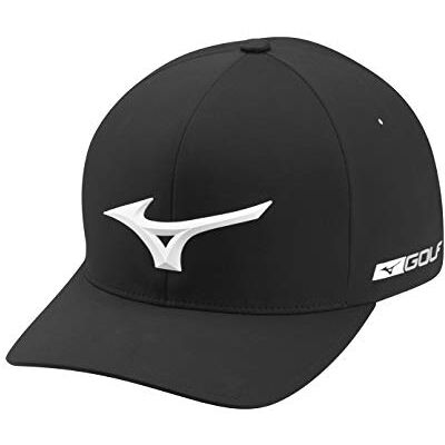 Mizuno Tour Delta Fitted Hat, Large/Extra Large, BLACK Mizuno Tour Delta Fitted Hat, Large/Extra Large, BLACK