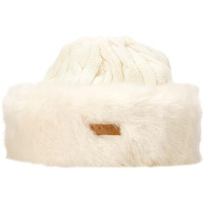 Barts Cable Knit Faux Fur Muts Dames wintermuts gebreide voor Herfst/Winter One Size wit Barts Cable Knit Faux Fur Muts Dames wintermuts gebreide voor Herfst/Winter One Size wit