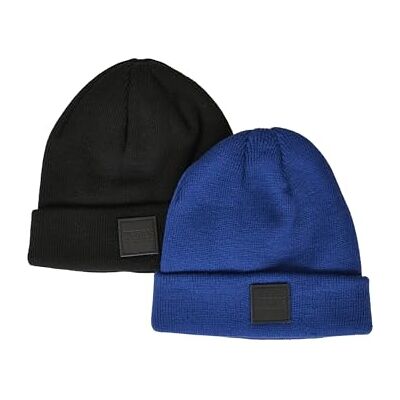 Urban Classics Uniseks kinderbeanie-muts, zwart/koningsblauw, 134-140 Urban Classics Uniseks kinderbeanie-muts, zwart/koningsblauw, 134-140