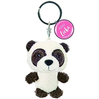 NICI 47535 Sleutelhanger 7 cm liefde – geluksbrenger Panda-hanger voor sleutelband, sleutelhanger en sleutelketting, wit/zwart NICI 47535 Sleutelhanger 7 cm liefde – geluksbrenger Panda-hanger voor sleutelband, sleutelhanger en sleutelketting, wit/zwart